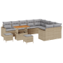 Juego de Sofá de Jardín de 12 Piezas con Cojines Beige Poliratán Acacia by , Outdoor sofas - Ref: Foro24-3363607, Price: 854,...
