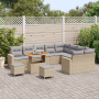 Juego de Sofá de Jardín de 12 Piezas con Cojines Beige Poliratán Acacia by , Outdoor sofas - Ref: Foro24-3363607, Price: 854,...