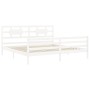 Weißer Massivholzbettrahmen mit Kopfteil 200x200 cm von vidaXL, Betten und Lattenroste - Ref: Foro24-3194462, Preis: 159,70 €...
