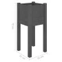Jardinera de madera maciza de pino gris 31x31x70 cm de vidaXL, Maceteros y jardineras - Ref: Foro24-810783, Precio: 30,23 €, ...