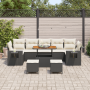 Juego de Sofá de Jardín de 10 Piezas con Cojines Ratán Poliéster Negro Acacia von , Outdoor-Sofas - Ref: Foro24-3363680, Prei...