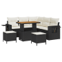 Juego de Sofá de Jardín de 8 Piezas con Cojines de Ratán Poliéster Negro by , Outdoor sofas - Ref: Foro24-3363695, Price: 514...
