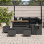 Juego de Sofás de Jardín de 9 Piezas con Cojines Negro Poliratán von , Outdoor-Sofas - Ref: Foro24-3363699, Preis: 601,47 €, ...