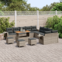 Conjunto de Sofá de Jardín de 14 Piezas con Cojines Gris Poliratán Acacia von , Outdoor-Sofas - Ref: Foro24-3363763, Preis: 8...
