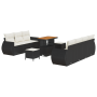 Juego de Sofá de Jardín de 10 Piezas con Cojines Negro Poliratán Acacia von , Outdoor-Sofas - Ref: Foro24-3363790, Preis: 705...