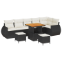 Juego de Sofás de Jardín de 9 Piezas con Cojines Negro de Ratán Polipropileno y Acacia by , Outdoor sofas - Ref: Foro24-33638...