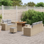 Juego de Sofá de Jardín de 8 Piezas con Cojines Beige, Ratán y Poliéster by , Outdoor sofas - Ref: Foro24-3363897, Price: 598...
