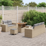 Conjunto de Sofá de Jardín de 8 Piezas con Cojines Beige Poliratán Acacia by , Outdoor sofas - Ref: Foro24-3363902, Price: 58...