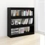 Schwarzes Bücherregal/Raumteiler 100x30x103 cm von vidaXL, Bücherregale und Regale - Ref: Foro24-811746, Preis: 65,74 €, Raba...