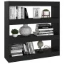 Schwarzes Bücherregal/Raumteiler 100x30x103 cm von vidaXL, Bücherregale und Regale - Ref: Foro24-811746, Preis: 65,74 €, Raba...
