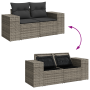 Juego de Sofá de Jardín de 10 Piezas con Cojines Gris Poliratán Acacia by , Outdoor sofas - Ref: Foro24-3363923, Price: 652,5...
