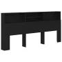 Mueble cabecero negro 220x19x103,5 cm de vidaXL, Cabeceros y pies de cama - Ref: Foro24-811899, Precio: 75,55 €, Descuento: %
