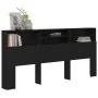 Mueble cabecero negro 220x19x103,5 cm de vidaXL, Cabeceros y pies de cama - Ref: Foro24-811899, Precio: 75,55 €, Descuento: %