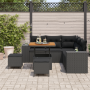 Juego de Sofá de Jardín de 8 Piezas con Cojines Negro Poliratán Acacia by , Outdoor sofas - Ref: Foro24-3363949, Price: 549,5...