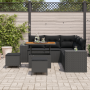 Juego de Sofá de Jardín de 8 Piezas con Cojines Poliratán Negro von , Outdoor-Sofas - Ref: Foro24-3363954, Preis: 539,09 €, R...