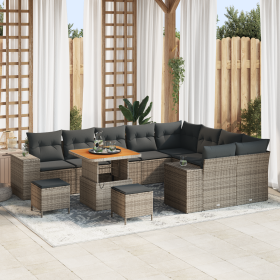 Conjunto de Sofás de Jardín de 12 Piezas con