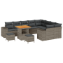 Conjunto de Sofás de Jardín de 12 Piezas con Cojines en Ratán Sintético Gris y Acacia by , Outdoor sofas - Ref: Foro24-336399...
