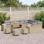Juego de Sofá de Jardín de 13 Piezas con Cojines Beige Ratán Acacia von , Outdoor-Sofas - Ref: Foro24-3364002, Preis: 908,07 ...
