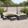 Juego de sofá de jardín de 13 piezas con cojines Negro Ratán Sintético Acacia von , Outdoor-Sofas - Ref: Foro24-3364005, Prei...