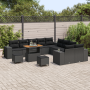 Juego de sofá de jardín de 13 piezas con cojines negro poliratán acacia von , Outdoor-Sofas - Ref: Foro24-3364014, Preis: 876...
