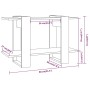 Regal/Raumteiler betongrau 80x30x51 cm von vidaXL, Bücherregale und Regale - Ref: Foro24-811596, Preis: 28,42 €, Rabatt: %