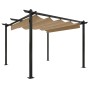 Garden gazebo with taupe gray retractable roof 3x3 m by vidaXL, Tents and gazebos - Ref: Foro24-318536, Price: 453,70 €, Disc...