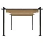 Cenador de jardín con techo retráctil gris taupe 3x3 m de vidaXL, Carpas y cenadores - Ref: Foro24-318536, Precio: 445,95 €, ...