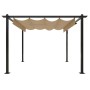 Garden gazebo with taupe gray retractable roof 3x3 m by vidaXL, Tents and gazebos - Ref: Foro24-318536, Price: 453,70 €, Disc...