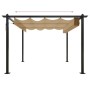 Garden gazebo with taupe gray retractable roof 3x3 m by vidaXL, Tents and gazebos - Ref: Foro24-318536, Price: 453,70 €, Disc...