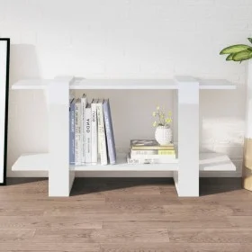 Glossy white plywood shelf 100x30x51 cm by vidaXL, Bookcases and shelves - Ref: Foro24-811562, Price: 25,98 €, Discount: %