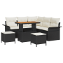 Juego de Sofá de Jardín de 8 Piezas con Cojines Negro Poliratán Acacia von , Outdoor-Sofas - Ref: Foro24-3364085, Preis: 534,...