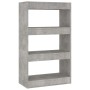 Regal/Teiler Holzwerkstoff grau Beton 60x30x103 cm von vidaXL, Bücherregale und Regale - Ref: Foro24-811659, Preis: 55,88 €, ...