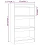 Shelf/divider made of gray concrete engineered wood, 60x30x103 cm. by vidaXL, Bookcases and shelves - Ref: Foro24-811659, Pri...