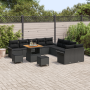 Juego de Sofás de Jardín de 13 Piezas con Cojines Negro Poliratán Acacia by , Outdoor sofas - Ref: Foro24-3364139, Price: 893...
