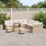 Juego de Sofá de Jardín de 13 Piezas con Cojines Beige Ratán Poliéster Acacia | Foro24.es | Tu tienda online para hogar, jardín y más Foro24.es