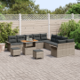 Juego de sofá de jardín de 13 piezas con cojines Gris Ratán Sintético Acacia by , Outdoor sofas - Ref: Foro24-3364148, Price:...
