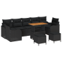 Juego de Sofá de Jardín de 10 Piezas con Cojines Negro Ratán Poli Acacia von , Outdoor-Sofas - Ref: Foro24-3364199, Preis: 68...