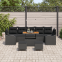 Juego de Sofá de Jardín de 10 Piezas con Cojines Negro Ratán Poli Acacia von , Outdoor-Sofas - Ref: Foro24-3364199, Preis: 68...