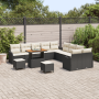 Juego de sofá de jardín de 13 piezas con cojines negro poliratán acacia von , Outdoor-Sofas - Ref: Foro24-3364275, Preis: 876...