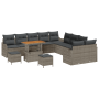 Juego de Sofás de Jardín de 13 Piezas con Cojines Gris Poliratán Acacia by , Outdoor sofas - Ref: Foro24-3364278, Price: 884,...