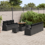Juego de Sofá de Jardín de 10 Piezas con Cojines Negro Poliratán Acacia by , Outdoor sofas - Ref: Foro24-3364309, Price: 680,...