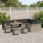 Juego de Sofás de Jardín de 13 Piezas con Cojines Gris Polirratán Acacia by , Outdoor sofas - Ref: Foro24-3364393, Price: 877...