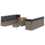 Conjunto de Sofás de Jardín de 11 Piezas con Cojines Gris Poliratán Acacia by , Outdoor sofas - Ref: Foro24-3364453, Price: 7...
