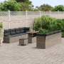 Conjunto de Sofás de Jardín de 11 Piezas con Cojines Gris Poliratán Acacia by , Outdoor sofas - Ref: Foro24-3364453, Price: 7...