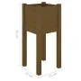 Solid pine wood planter in honey brown color, 31x31x70 cm by vidaXL, Pots and planters - Ref: Foro24-810785, Price: 24,61 €, ...