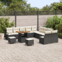 Juego de Sofá de Jardín de 13 Piezas con Cojines Negro Poliratán Acacia by , Outdoor sofas - Ref: Foro24-3364530, Price: 858,...
