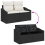 Juego de Sofás de Jardín de 10 Piezas con Cojines Negro Poliratán Acacia by , Outdoor sofas - Ref: Foro24-3364570, Price: 677...
