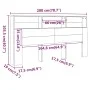 Mueble cabecero gris hormigón 200x19x103,5 cm de vidaXL, Cabeceros y pies de cama - Ref: Foro24-811893, Precio: 68,68 €, Desc...