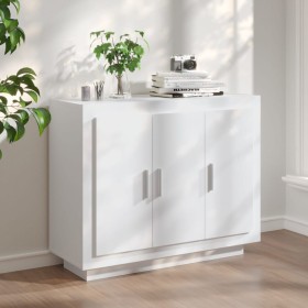 Weißes Sperrholz-Sideboard 92x35x75 cm von vidaXL, Sideboards - Ref: Foro24-811835, Preis: 94,03 €, Rabatt: %