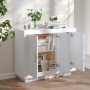 Aparador de madera contrachapada blanco 92x35x75 cm de vidaXL, Aparadores - Ref: Foro24-811835, Precio: 93,92 €, Descuento: %